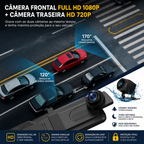 Retrovisor Multimídia SmartVision - Com Câmera de Ré